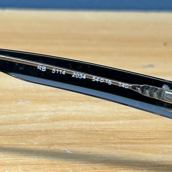 Ray-Ban RB 5114 2034 Eyeglasses Black Full Rim Metal Frame Only 54-16 140 - Picture 9 of 10